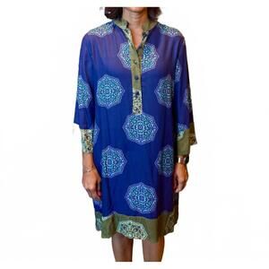 NEW LA PLAGE simmons mini dress in rangoon navy